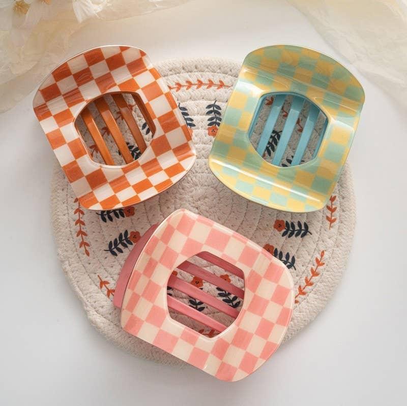 Jumbo Lay Flat Oval Hair Claw Clips