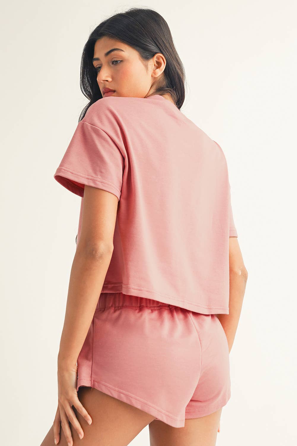 LDC 2pcs Cropped Tee and Ruffle High Waist Skort Set