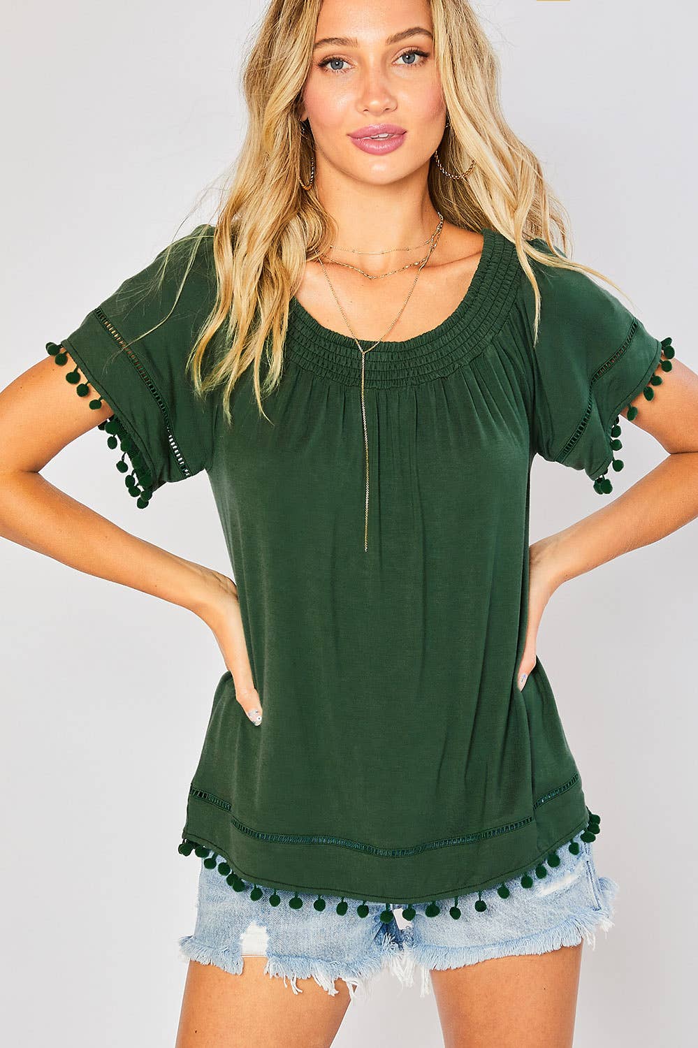 POM POM TRIM TOP