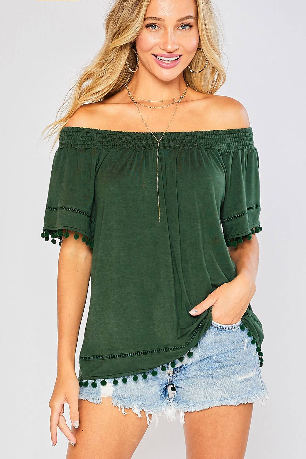 POM POM TRIM TOP