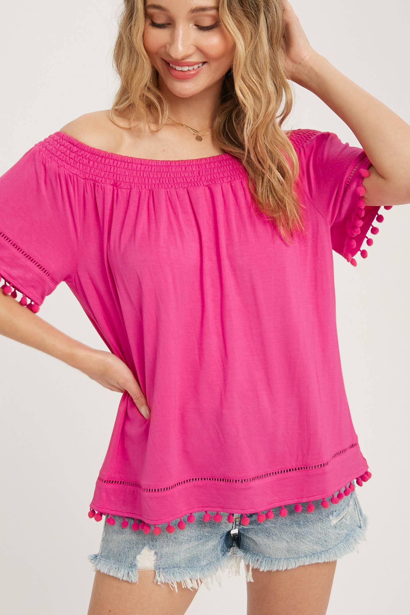 POM POM TRIM TOP