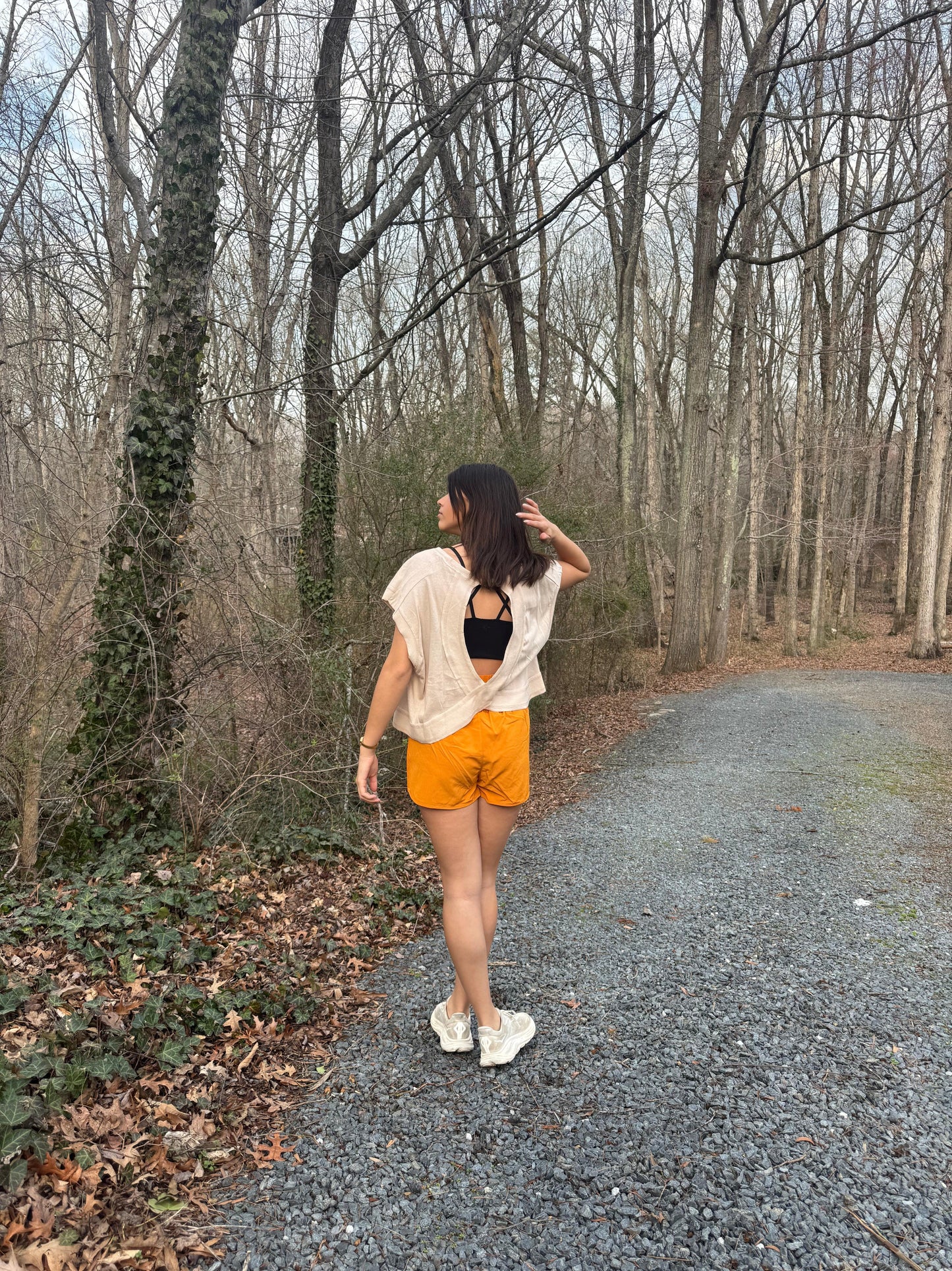 High waist active wear shorts