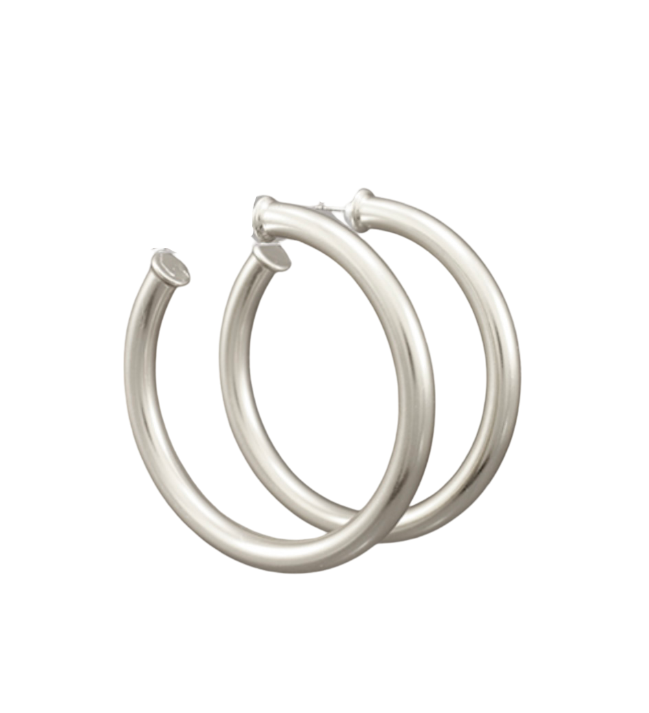Large Silver Hoops | Everyday Hoops | Classic Hoops