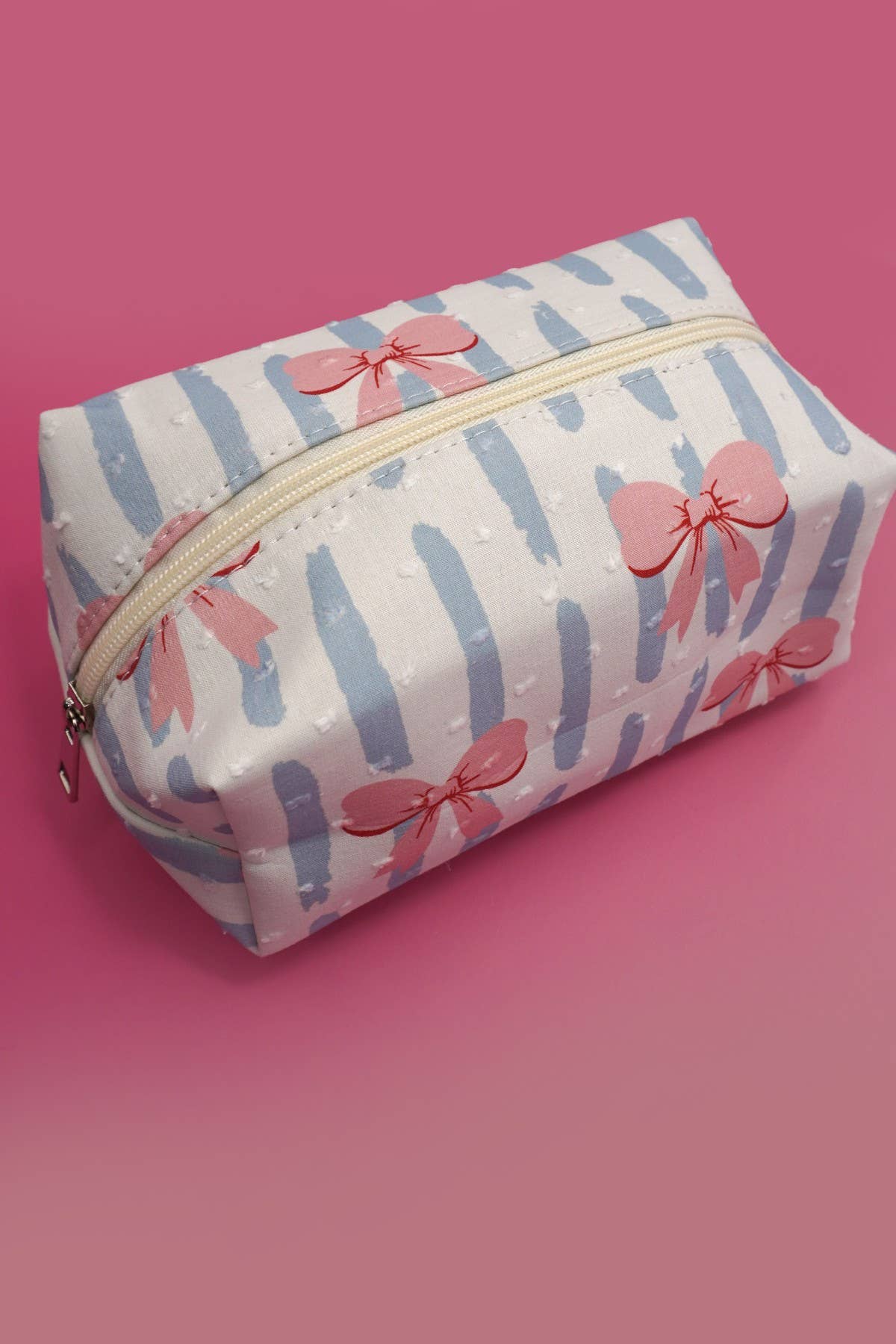 BOW MAKEUP COSMETIC POUCH BAG