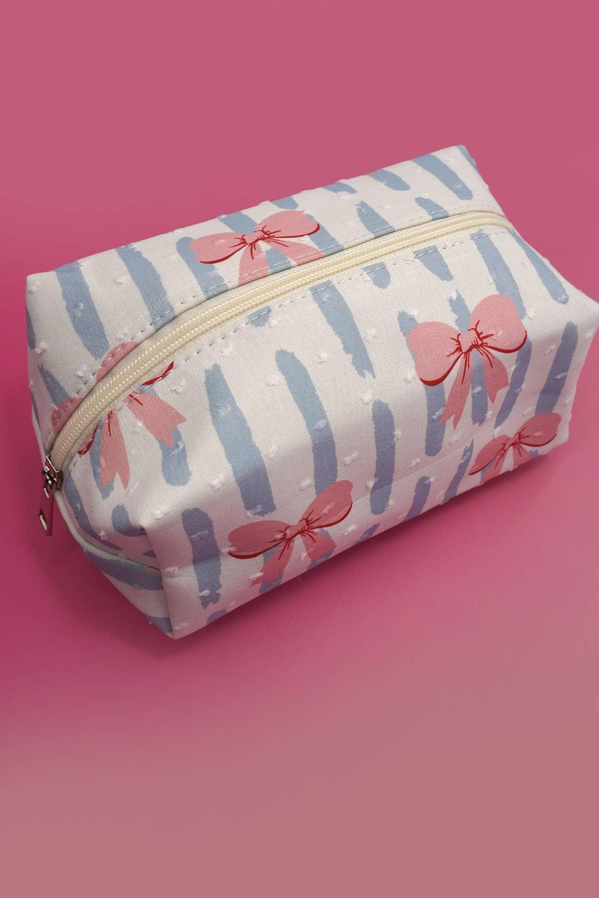BOW MAKEUP COSMETIC POUCH BAG