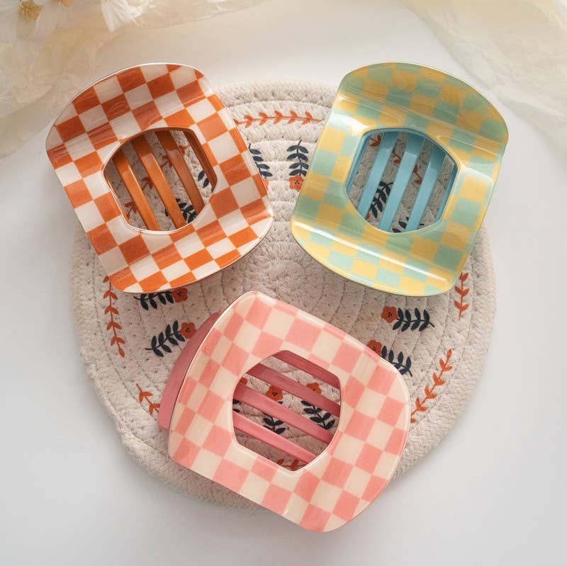 Jumbo Lay Flat Oval Hair Claw Clips