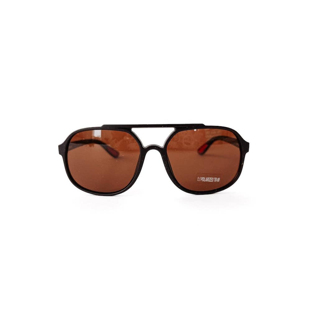 Amber Aviator Sunglasses
