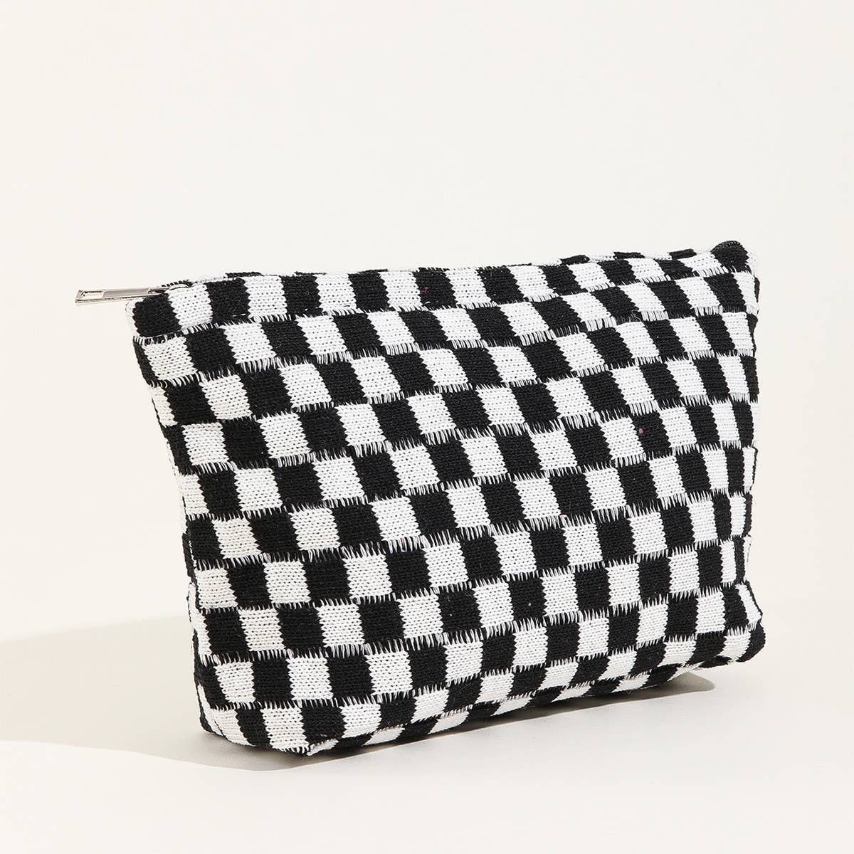 TRAVEL GINGHAM CHECKER MAKEUP COSMETIC POUCH BAG | 40P528