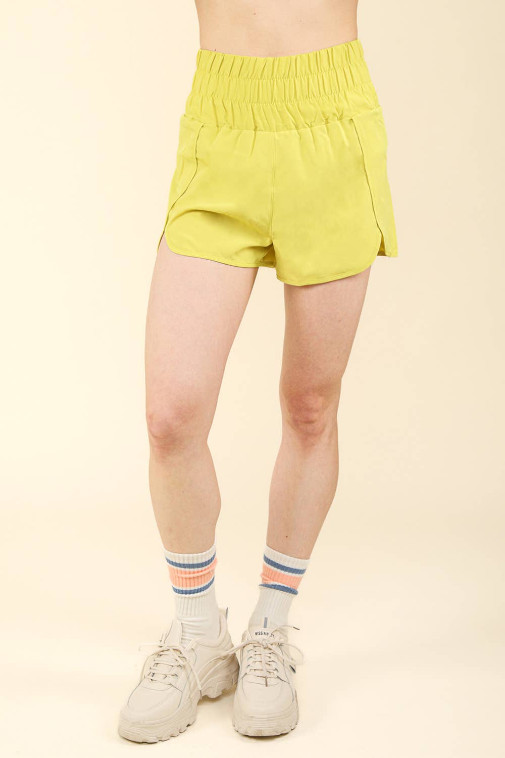 High waist active wear shorts
