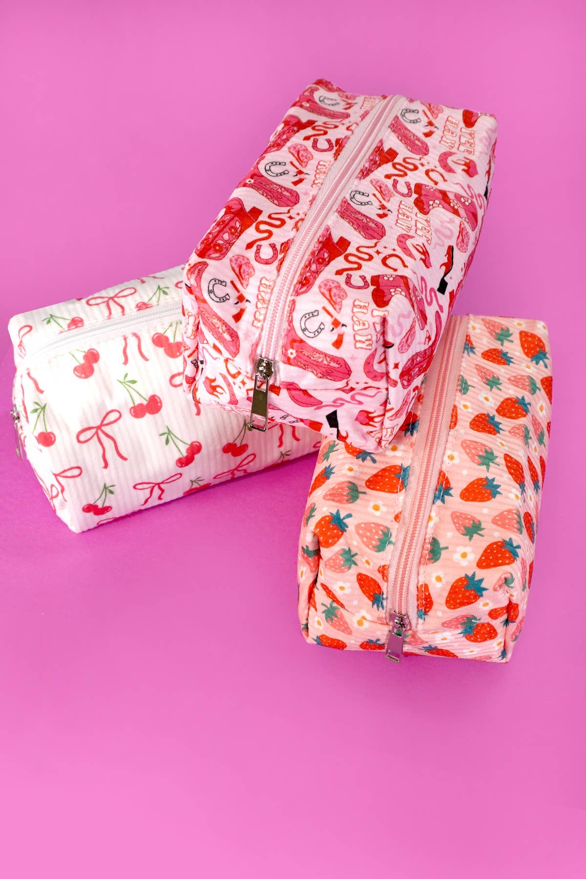 BOW MAKEUP COSMETIC POUCH BAG