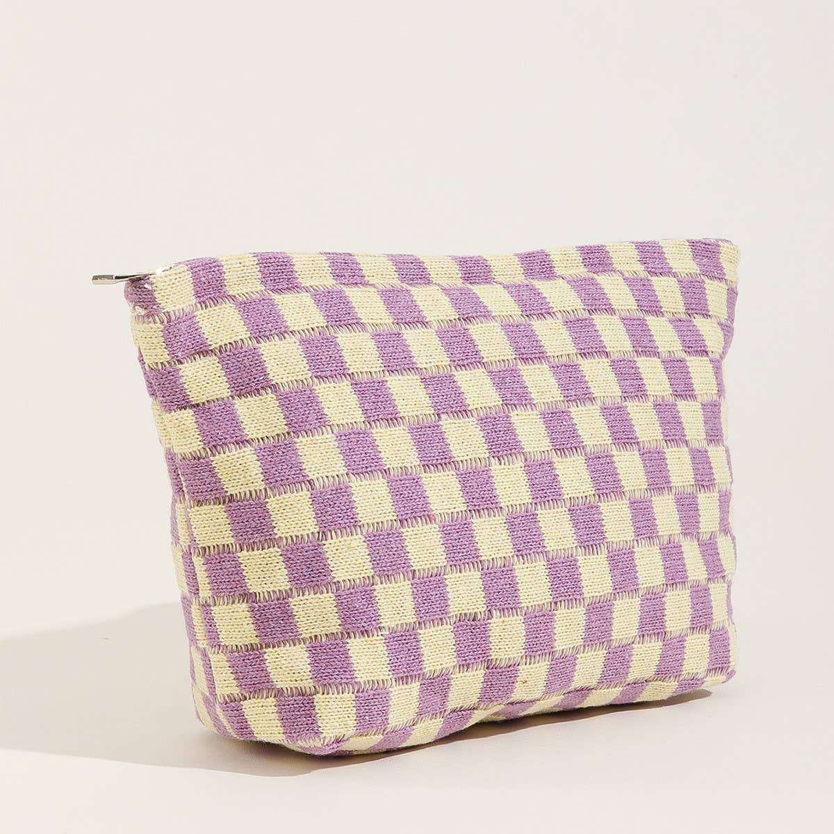 TRAVEL GINGHAM CHECKER MAKEUP COSMETIC POUCH BAG | 40P528