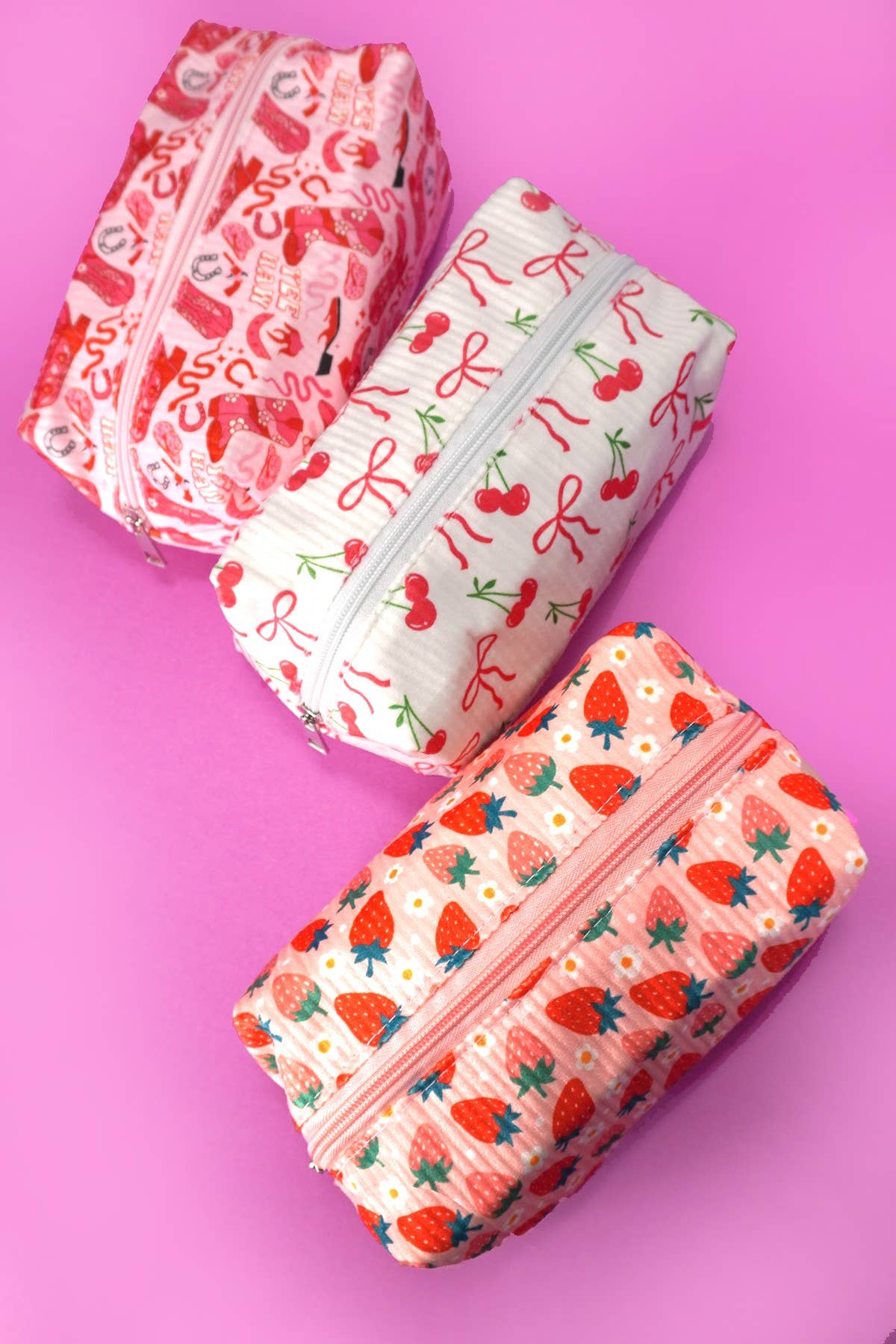 BOW MAKEUP COSMETIC POUCH BAG