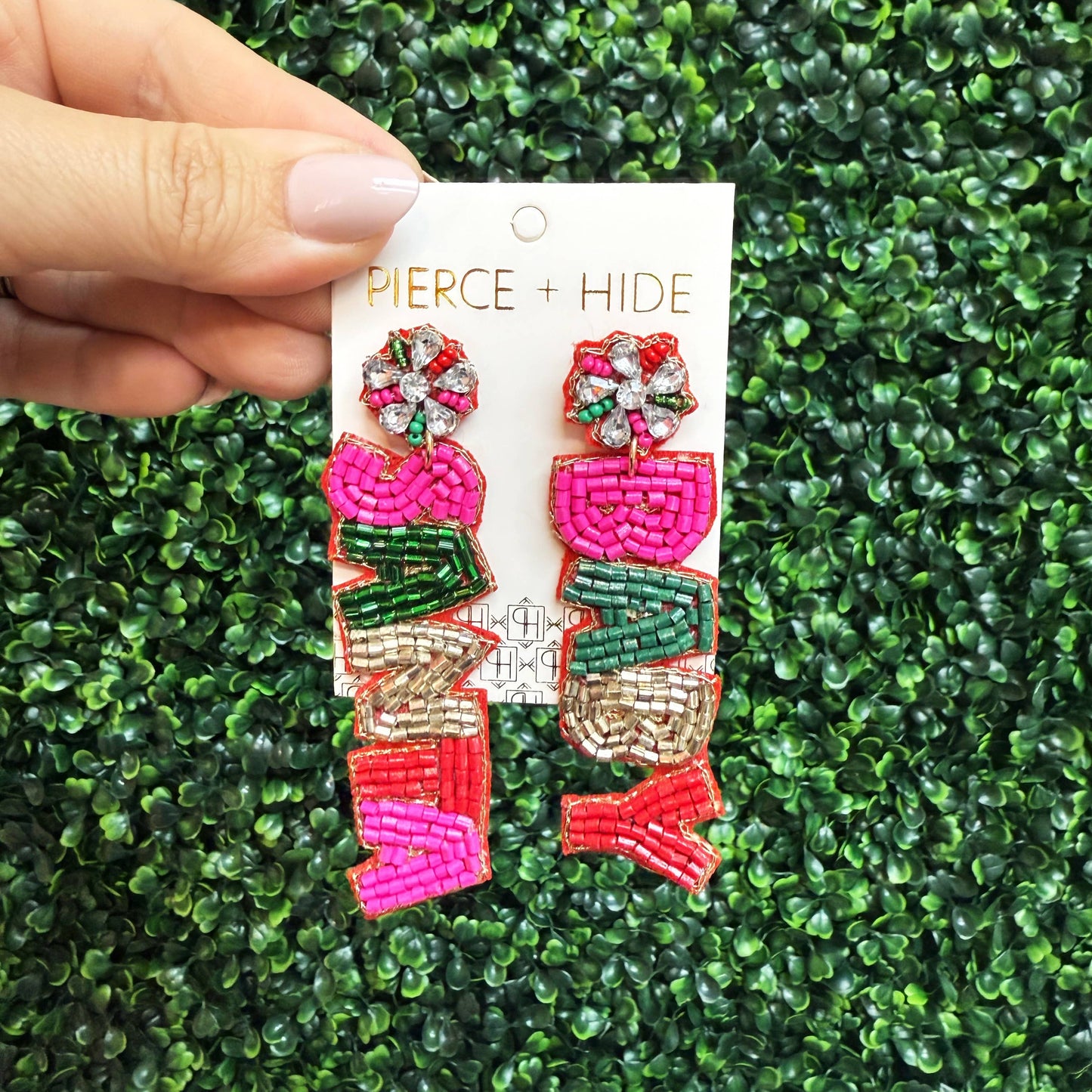 Custom Beaded Santa Baby Earrings | HOLIDAY EARRINGS| CHRISTMAS EARRINGS