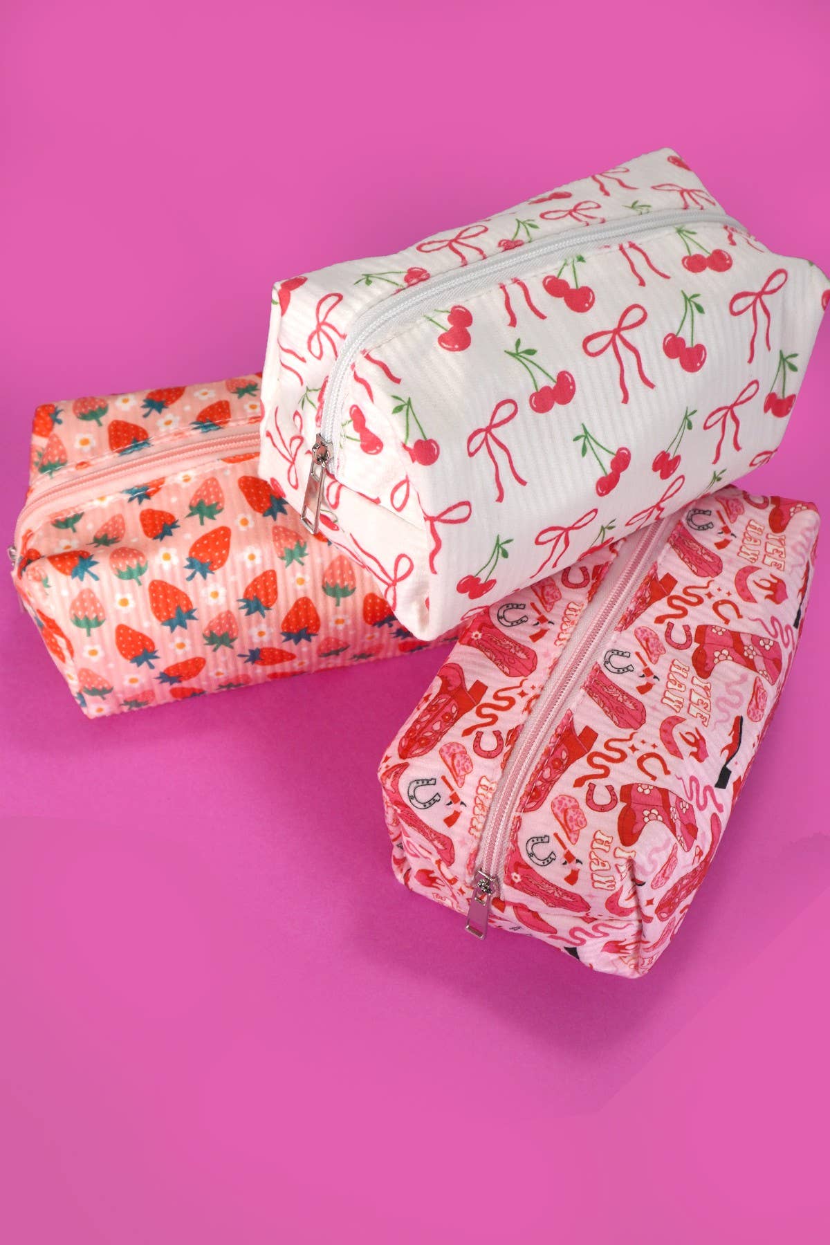 BOW MAKEUP COSMETIC POUCH BAG