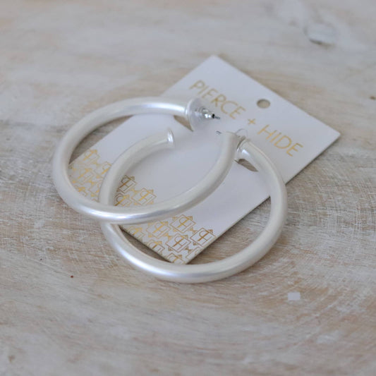Large Silver Hoops | Everyday Hoops | Classic Hoops