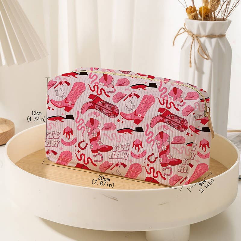 BOW MAKEUP COSMETIC POUCH BAG